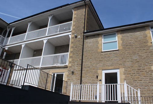 modern apartments with balconies