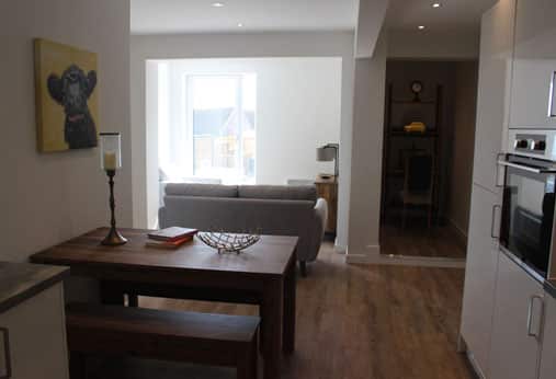 dining area with kitchen