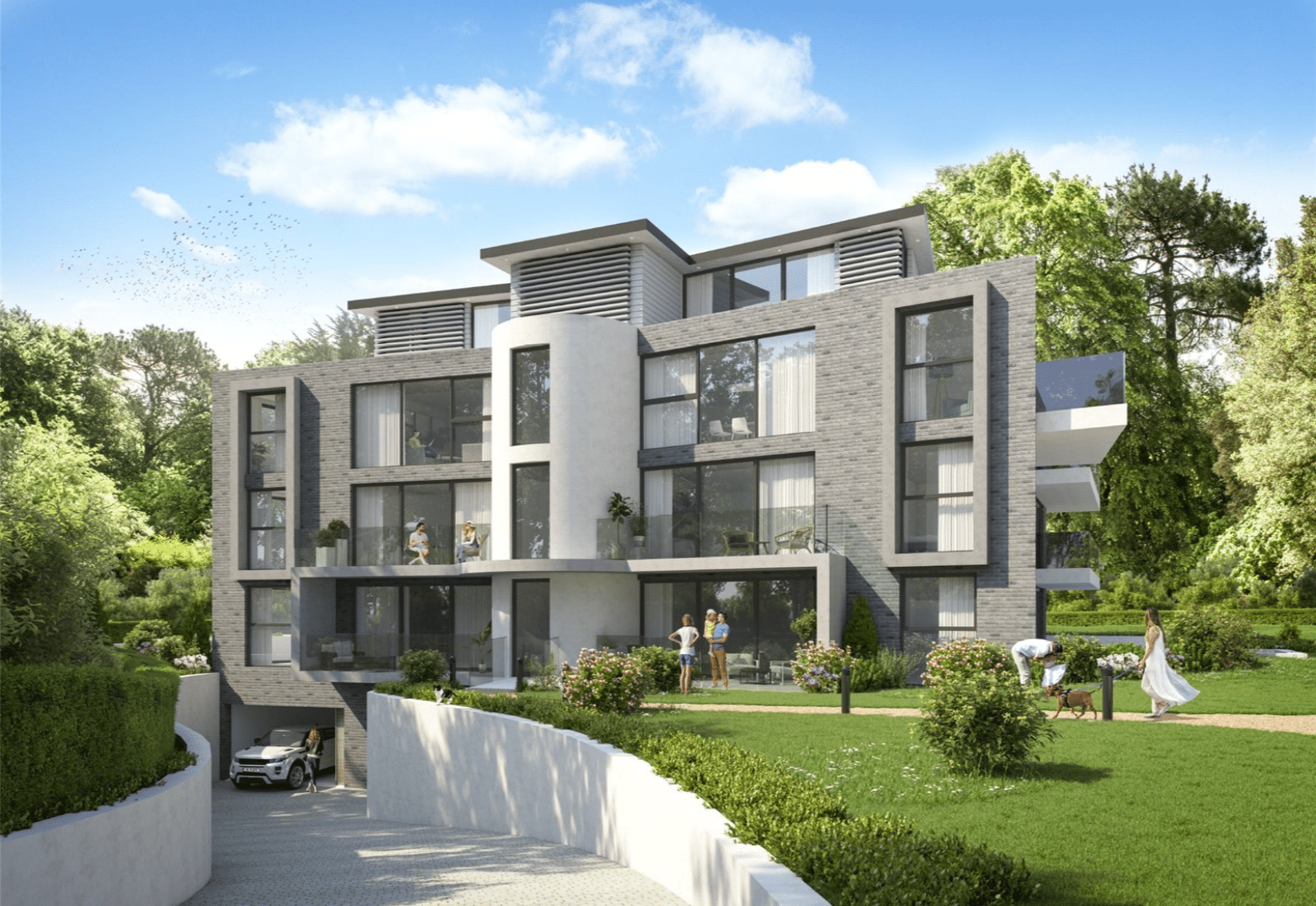 Part Built Site with Complication in Canford Cliffs, Poole design plans